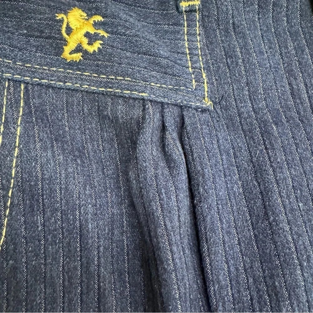 Vintage Braxton Stretch Velvet Stripe Gathered Jeans 16 Super High Rise